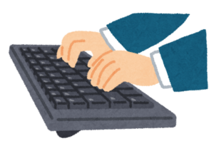 一本指でのタイピングから再出発。不器用でも、その一打一打が社会復帰への確かな足跡になります。