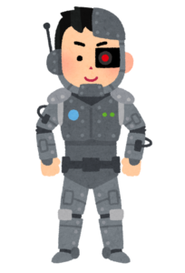 モニターに映った自分の姿は、まるでモビルスーツのようでした