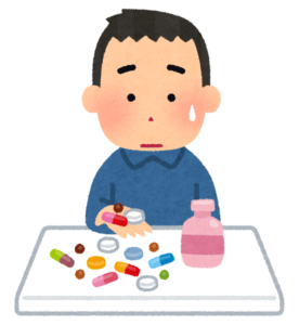 手術前に内服薬の調整が必要な患者のイメージ